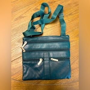 Teal Crossbody Bag with Adjustable Strap